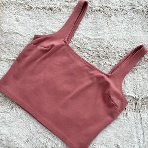 Express Dusty Rose Crop Top